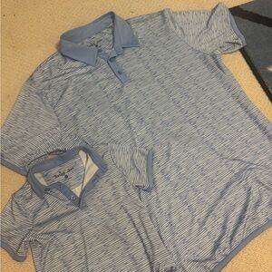 Turtle and Tees golf clothing matching Men’s L and toddler 2T golf shirts